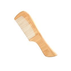 Гребень для волос бамбуковый с ручкой изогнутый