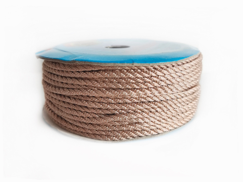 Шнур декоративный синтетический с люрексом  2,5мм розовое золото