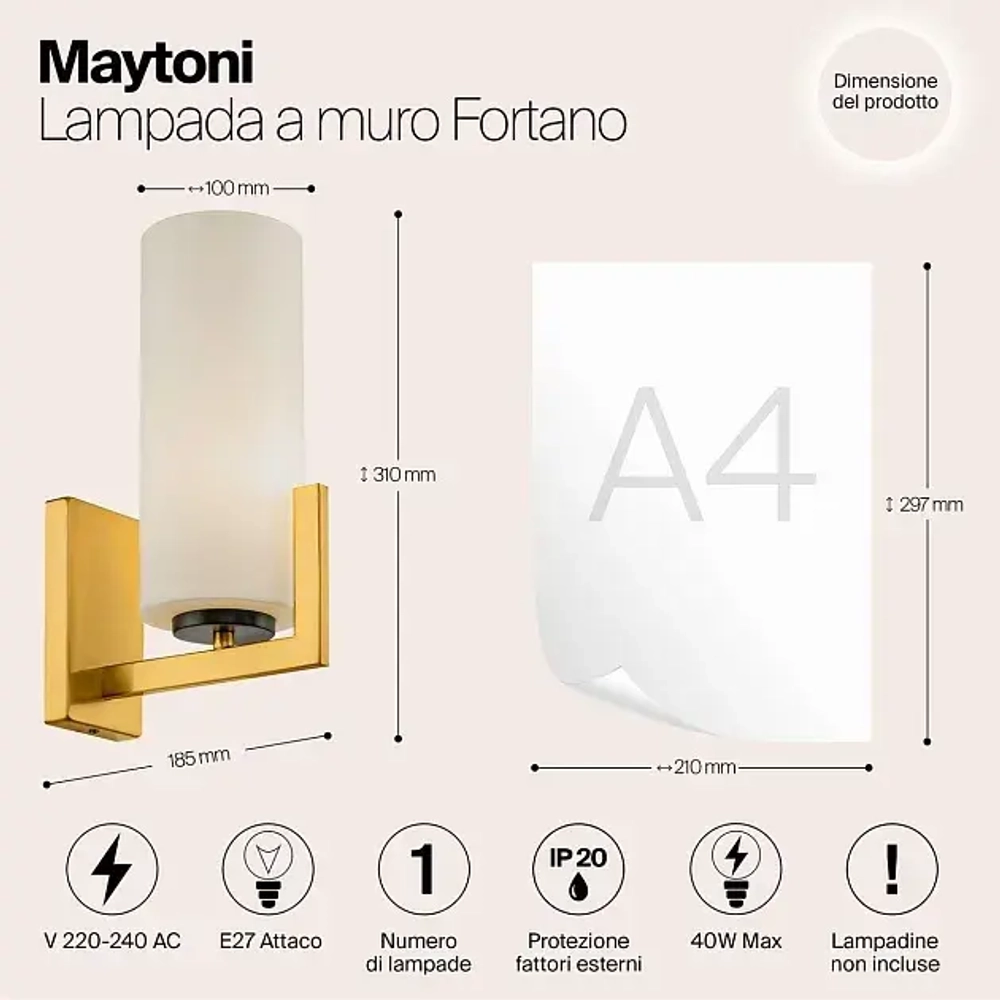 Бра Maytoni Fortano MOD089WL-01BS