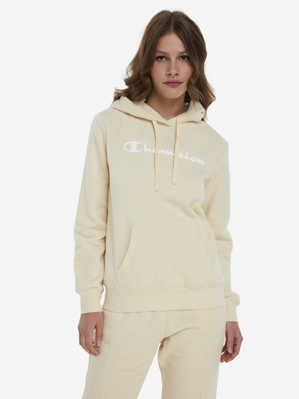 114859 HAS Толстовка CHAMPION Hooded Sweatshirt бежевый
