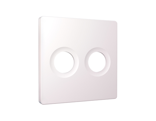 AP2133 Лицевая панель ALFA (Жемчуг) для TV двойной розетки QUANT