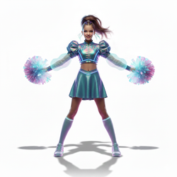 Костюм для чирлидинга металлик