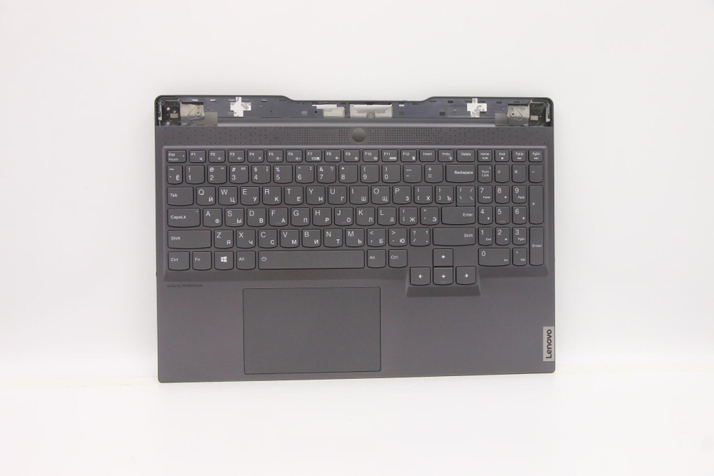 Верхняя панель с клавиатурой (топкейс) для ноутбука Lenovo Legion S7-15ACH6 с подсветкой, серая , раскладка - русская (5CB1C93757)