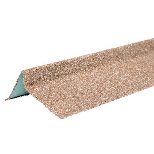 Планка торцевая Технониколь Shinglas с гранулятом латунная левая 75х25х65х5 мм