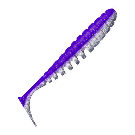 Приманка ZUB-SHAD 100мм(4")-4шт, (цвет 036) фиолетовый верх-натурал низ