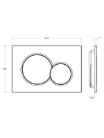 Механическая кнопка смыва Cezares STYLUS-BTN-BL