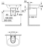 Полупьедестал для Раковины Grohe Euro Ceramic 39201000