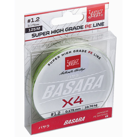 Плетеный шнур LUCKY JOHN Basara Green 125 м - 0,132 мм
