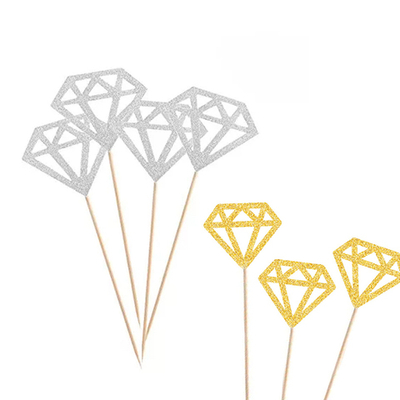 Шпажки для канапе одноразовые "Бриллиант" Золото, серебро