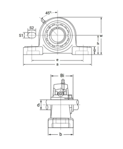 Подшипниковый узел UKP211 TECHNIX