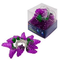 ULD-S0400-010-STB-2AA WHITE IP20 GRAPES Гирлянда светодиодная на батарейках 2AA не в-к. Виноград. 4м. 10 светодиодов. Белый свет. Провод прозрачный. TM Uniel.