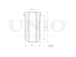 Сайлентблок задний переднего нижнего рычага UNIO RMP-20321