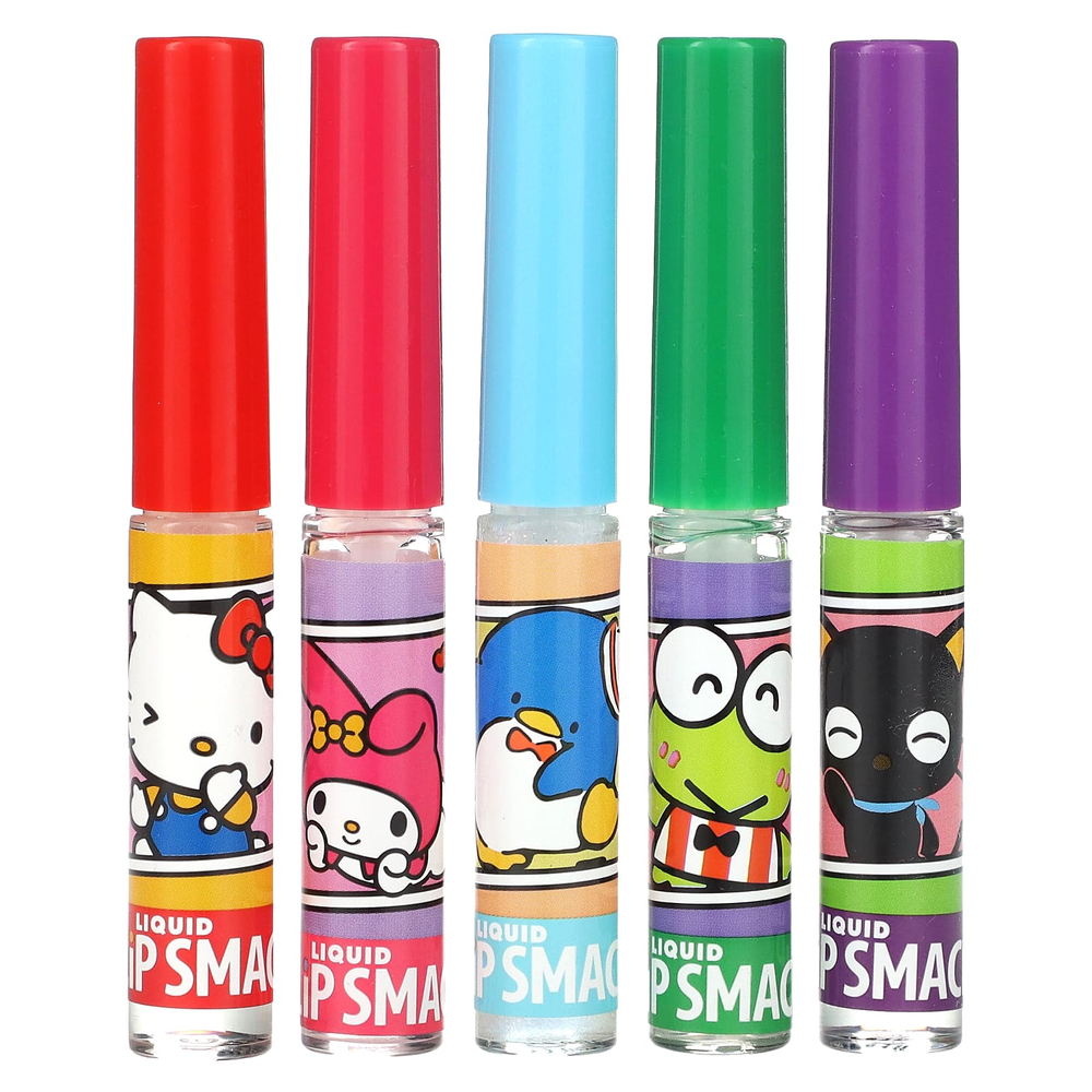 Lip Smacker, Hello Kitty And Friends, жидкий блеск для губ, ассорти из 5 шт., 14 мл (0,45 жидк. унции)