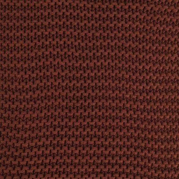 Плед из хлопка жемчужной вязки коричневого цвета из коллекции essential, 130x180 см