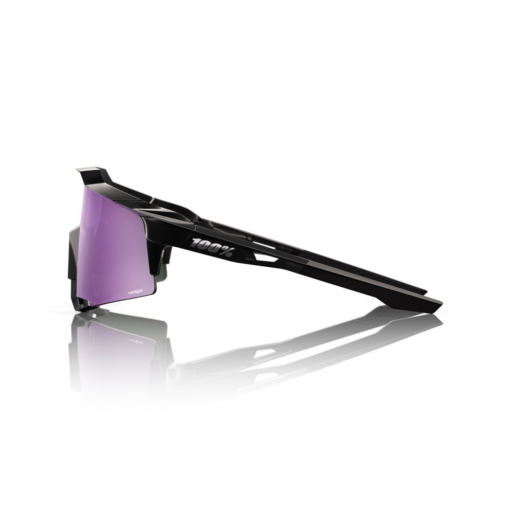 Спортивные очки 100% SPEEDCRAFT SL Polished Black - HiPER Lavender Mirror Polarized Lens