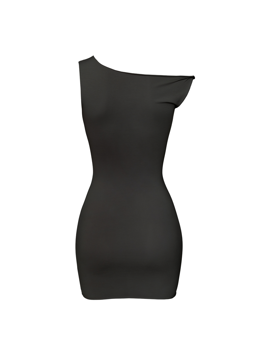 black asymmetric dress