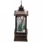 Сувенир с подсветкой «Фонарь с сказочным снеговиком» 5.5*5.5*12.5 см (3хAG13)