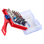 МАСТАК (058-10028C) Набор вставок (бит) 1/4", TORX, HEX, Pozidriv, Phillips, Slotted, 28 предметов