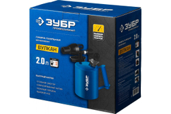 Профессиональная паяльная лампа Зубр ВУЛКАН со стальным эжектором 2,0 л 40652-2.0_z02