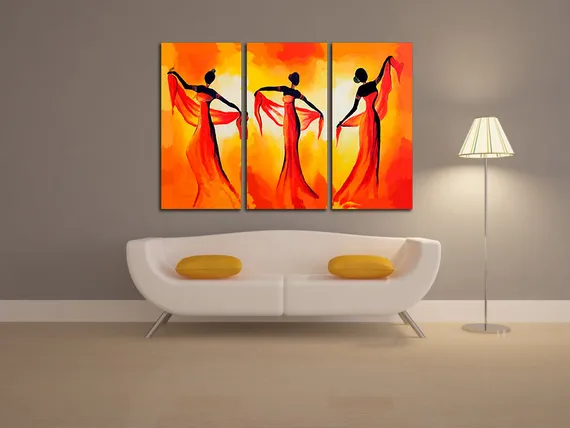 Модульная картина "Страстные танцовщицы"
