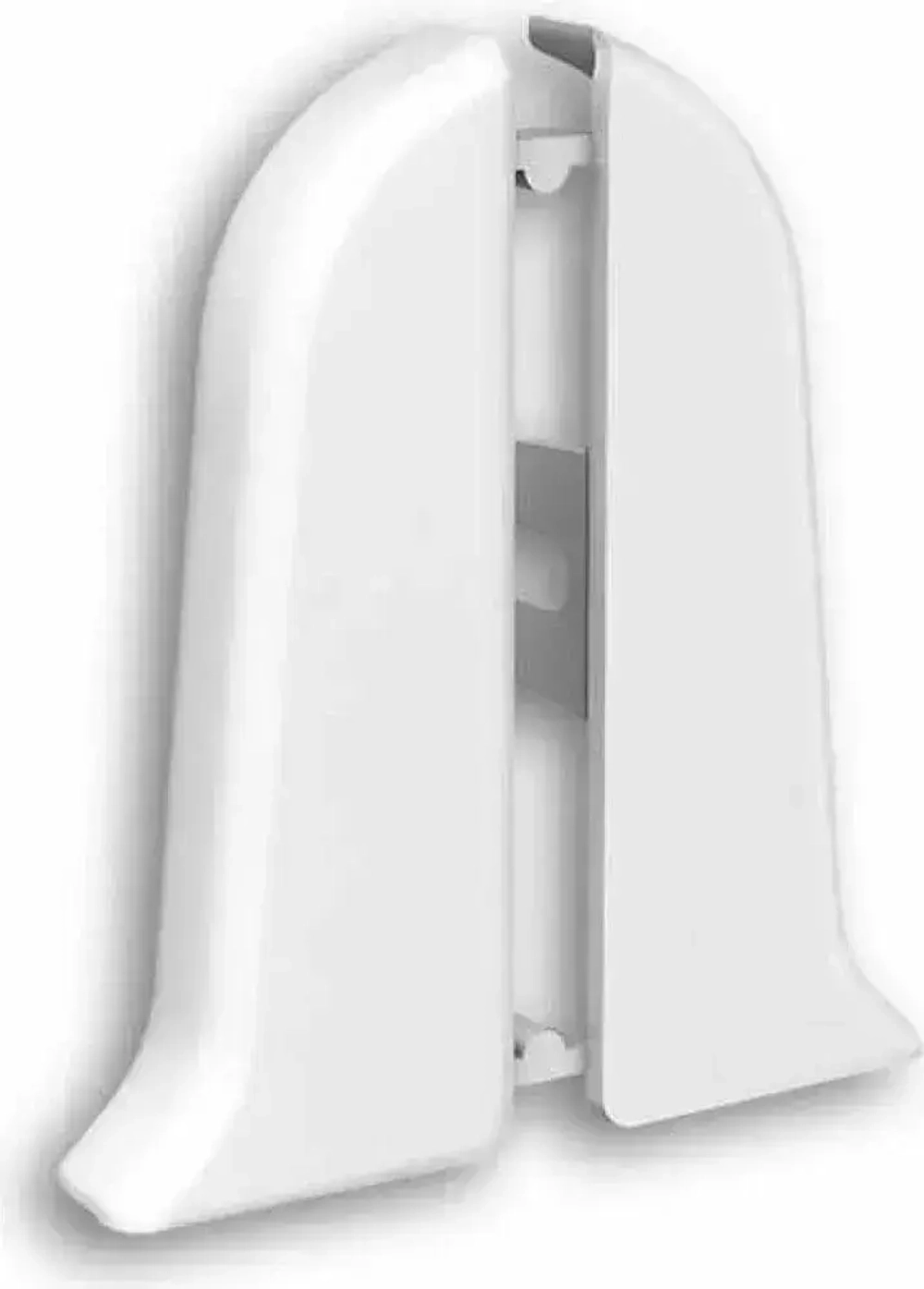 Торцевые (пара) для плинтуса 100мм "Деконика", 001-0 Белый Глянцевый