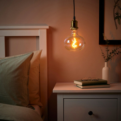 IKEA JÄLLBY  (ИКЕА ЙÄЛЛБЙ)  -  / MOLNART Подвесной светильник с лампой, латунь/эллипс разноцветный