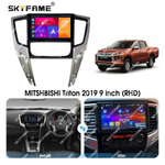 Магнитола для Mitsubishi L200 2019-2024 (правый руль, климат) - Carmedia SF-9308-NPQ QLed, Android 12, TS10,  CarPlay, 4G SIM-слот