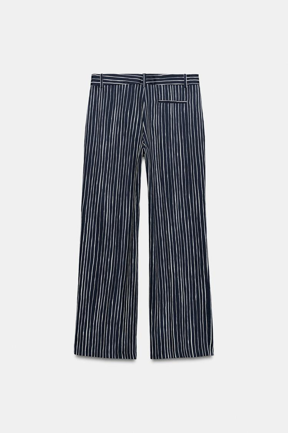 ZARA БРЮКИ В ПОЛОСКУ — ZW COLLECTION, МОРСКОЙ СИНИЙ