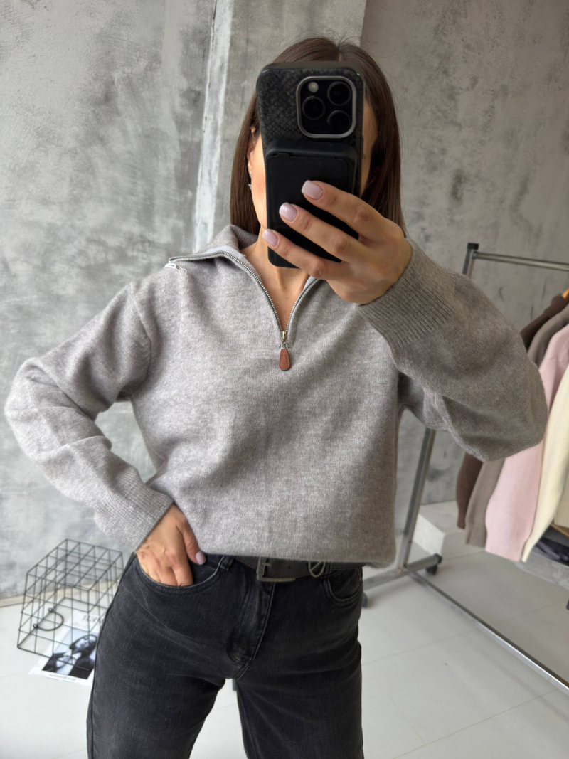 Свитер женский арт. 813-2 цвет "светло-серый"