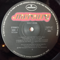 Винтажная виниловая пластинка LP Dio Holy Diver (Japan 1983) (Obi) Caught In The Middle