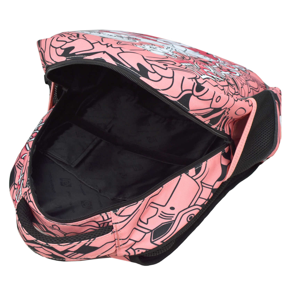 Ранец школьный, Феникс+, 27,5x37,5x14,5 см, полиэстер, ЭВА-панель, сублимационная печать, цветной светоотражающий рант, 1 отделение (-я)