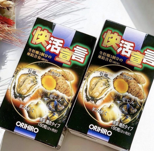 Orihiro Экстракт Устриц, Мидий, Кукурмы и Чеснока для восстановления жизненной энергии и мужской силы 180 таблеток.