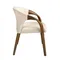 Стул Angel Cerda 5151, кремовый бархат, орех