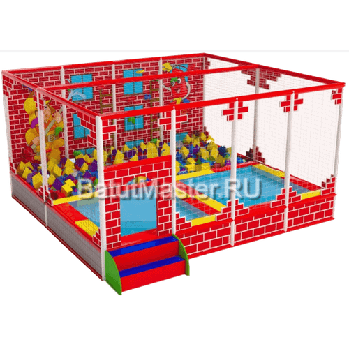 Батутная арена "Пожарные" 4,65x4,65x2,5 м
