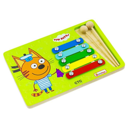 Металлофон Коржик Три кота, развивающая игрушка для детей, обучающая игра из дерева