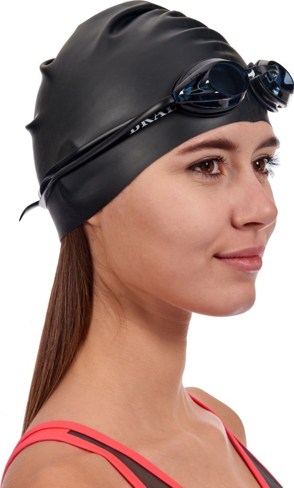 Очки для плавания, серия "Спорт", черные, цвет линзы - серый