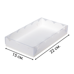 Коробочка для печенья 22х15х3.5 см белая