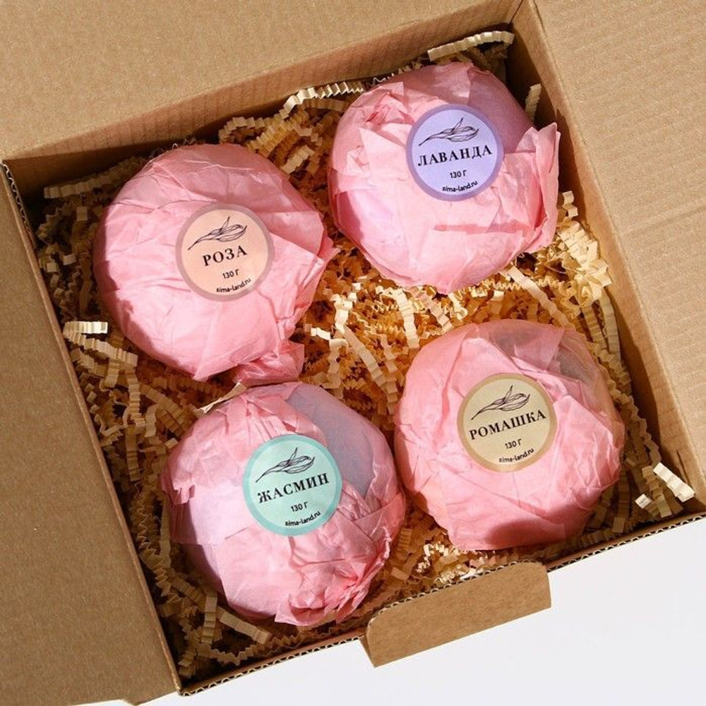 Набор из 4 бомбочек для ванны «Цветочный сад»