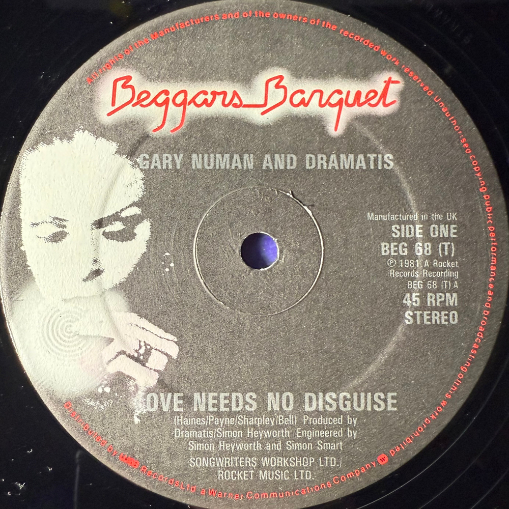 Gary Numan / Dramatis ‎– Love Needs No Disguise (Англия 1981г.) 12", 45 RPM