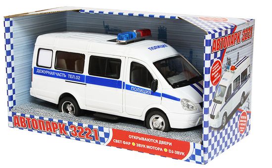 Газель Полиция "Play smart" на батарейках