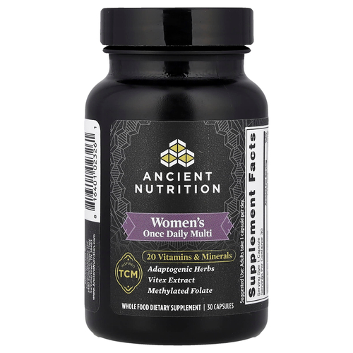 Ancient Nutrition, мультивитамины для женщин, для приёма один раз в день, 30 капсул