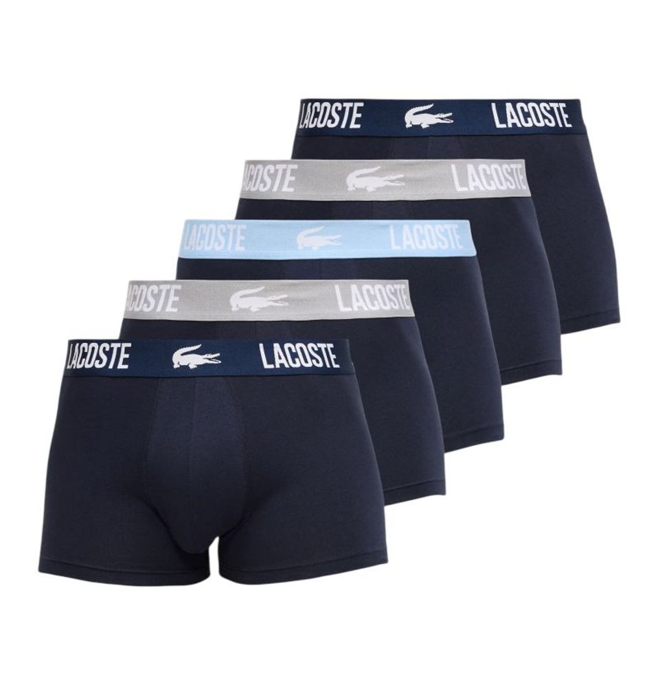 Мужские спортивные боксеры Lacoste Stretch Cotton Trunks 5P - multicolor