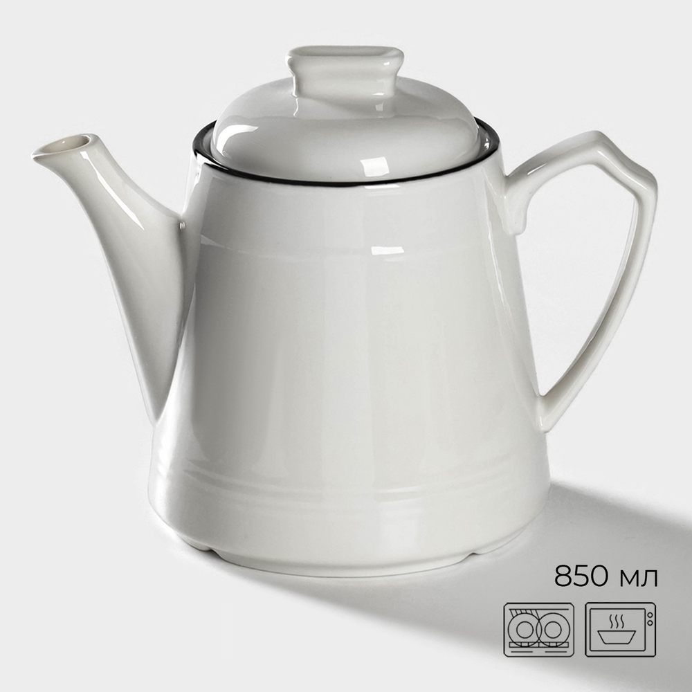 Чайник заварочный "Морской бриз" 850мл, фарфор 17х12,5х14,5 см