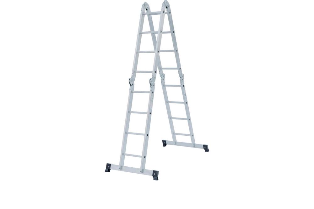 ЛЕСТНИЦА-ТРАНСФОРМЕР ШАРНИРНАЯ 4 СЕКЦИИ ПО 4 СТУПЕНИ (1) "НОВАЯ ВЫСОТА" NV-132