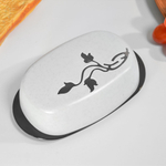 Масленка "Basilic", цвет белый мрамор