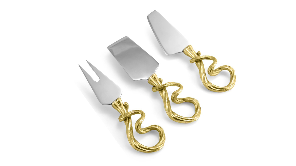 Набор ножей для сыра 3шт 16см Michael Aram Виноградная лоза