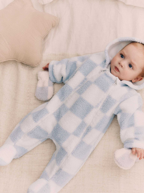 Комбинезон флисовый для малышей Next 286-894, Синий, Белый