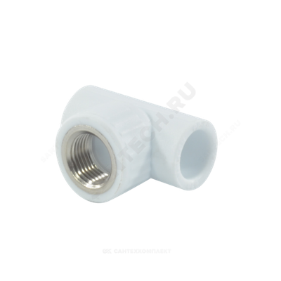 Тройник PP-R комбинированный белый Дн 25х3/4" ВР VALFEX 10127025