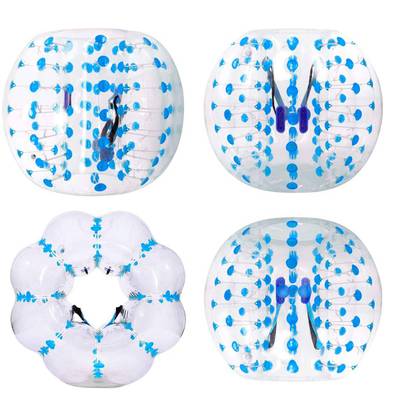 Бампербол ТПУ, диаметр 1,2 м, с синими держателями