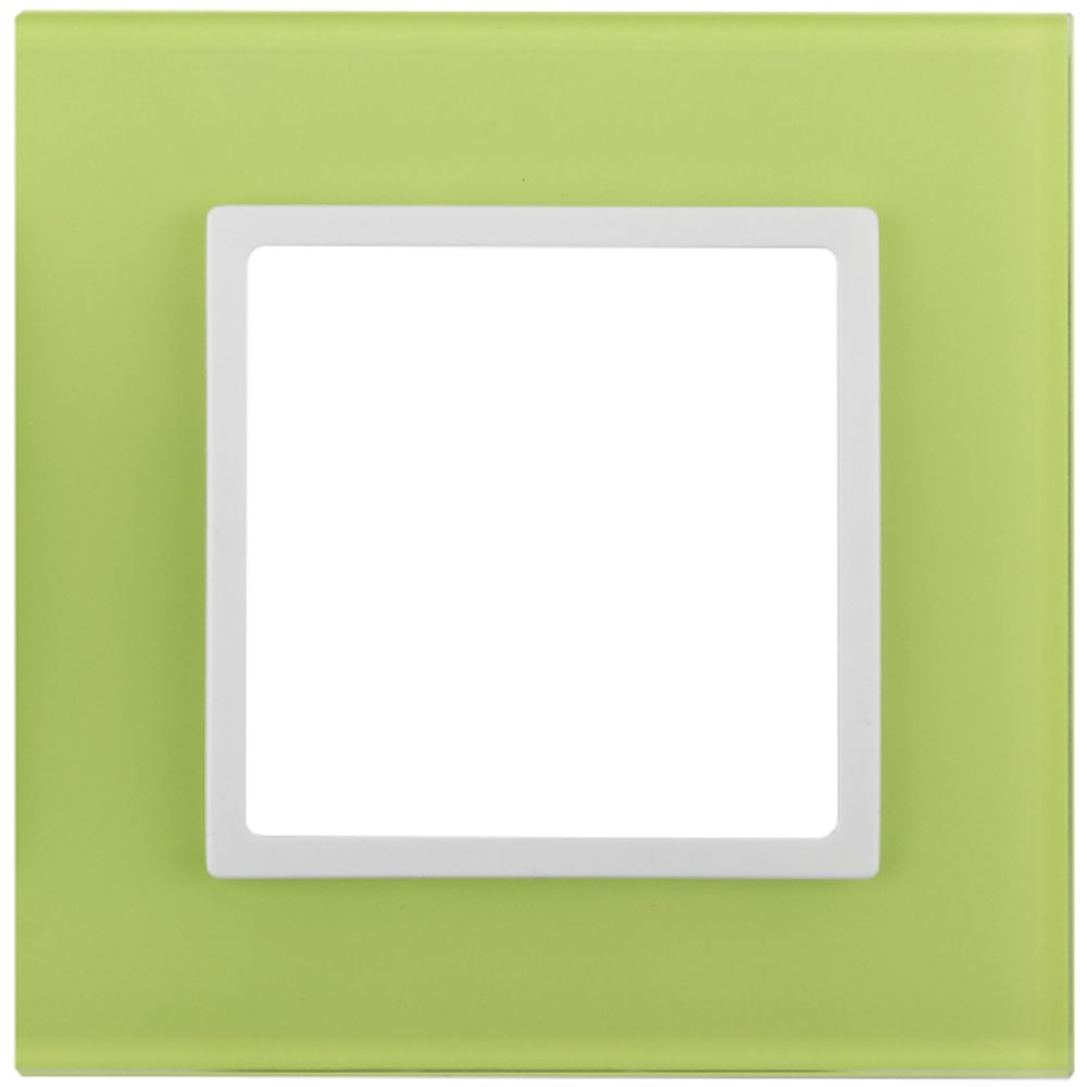 14-5101-26 ЭРА Рамка на 1 пост, стекло, Эра Elegance, лайм+бел